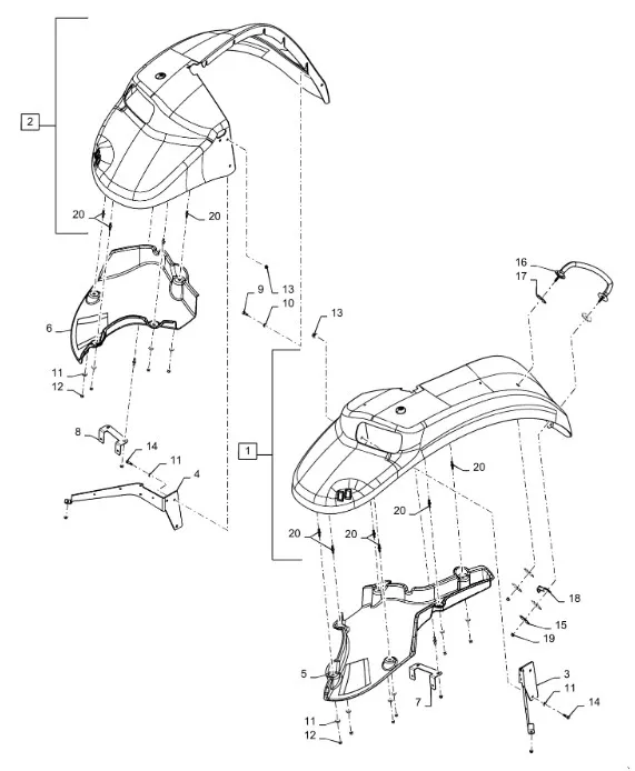 47606070 - Заднее крыло