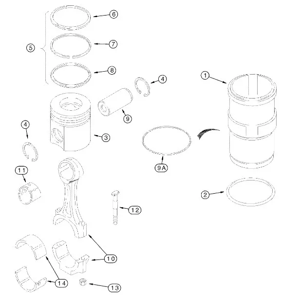 J934046 - Палец поршн. ДВС Cummins8,3 TG/Mg.MX